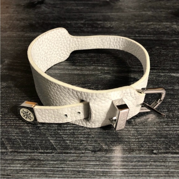 Rustic Cuff White and Silver Bracelet - Picture 11 of 13